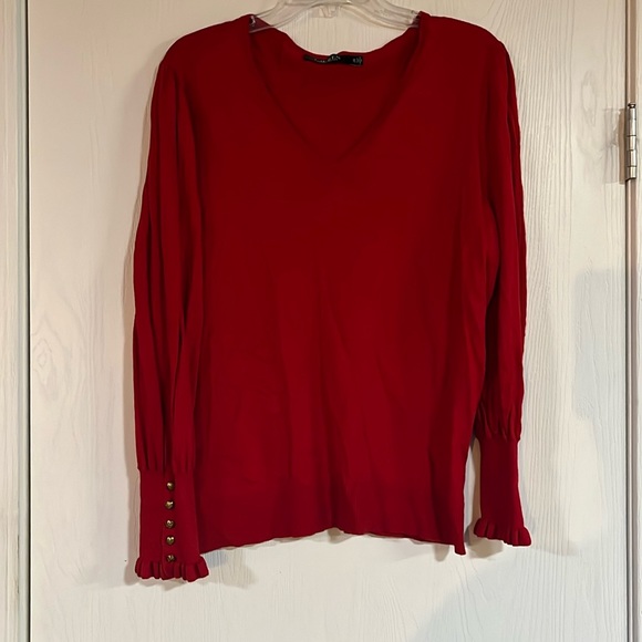 Lauren Red Lightweight Sweater Size 1X - Picture 1 of 4